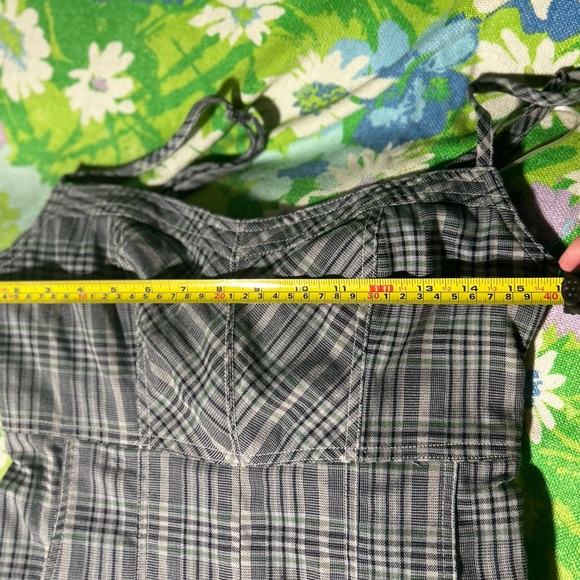 NWT UO plaid lace up corset back romper with adjustable corseted back - Picture 10 of 10